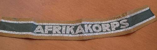 The Afrikakorps cuff title