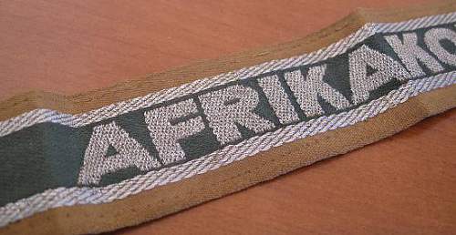 The Afrikakorps cuff title