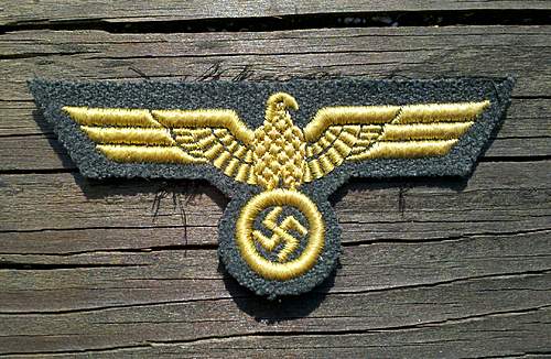 Coastal Artillery embroidered breast eagle