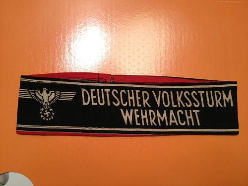 Real Deutscher Volkssturm Wehrmacht armband?