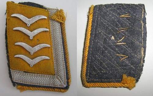 Luftwaffe Oberfeldwebel collar cut from tunic