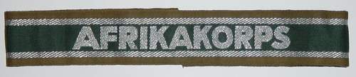 The Afrikakorps cuff title