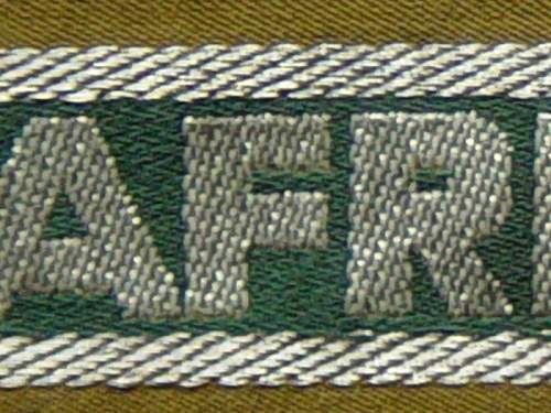 The Afrikakorps cuff title