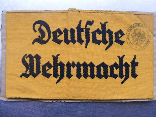 Wehrmacht Armband, Real or Fake??