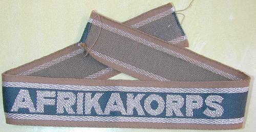 The Afrikakorps cuff title