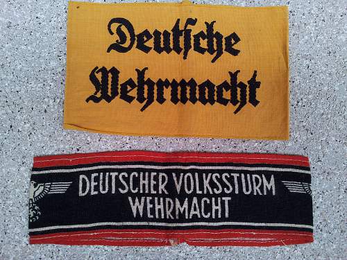 Question Armbands-Army helpers and Volksturm