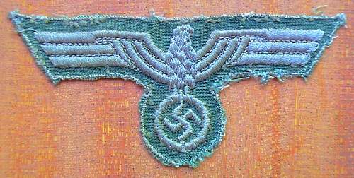 German machine embroidered eagle