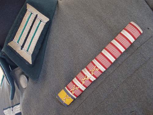 WWII GJ Tunic with WWI Ribbon bar