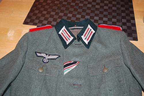 Artillery officer tunic and breeches