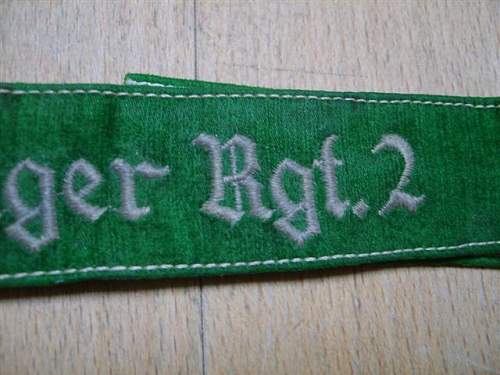 FJ Rgt.2 cuff title!