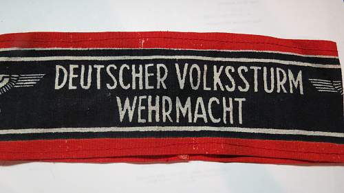 Volkssturm armband... opinios please!