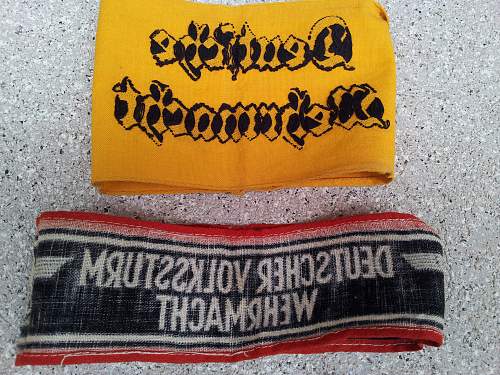 Volkssturm armband... opinios please!