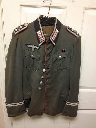 Out of the woodwork artillery tunic.