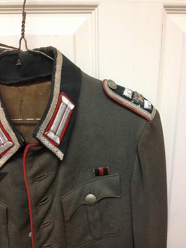 Out of the woodwork artillery tunic.