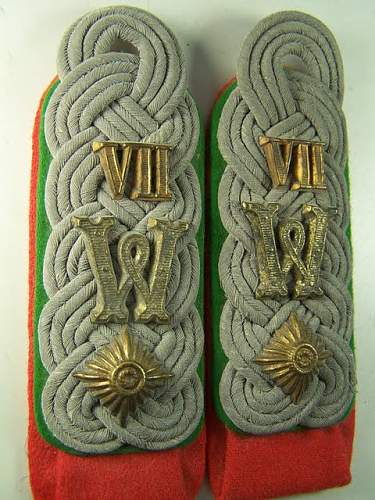 Wehrkreis VII (7) Bayern shoulder straps