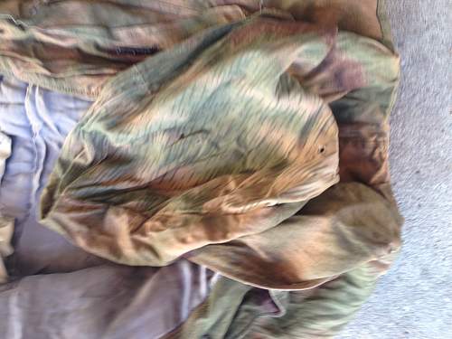 Well-worn camouflage jacket