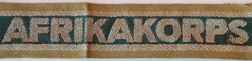 The Afrikakorps cuff title