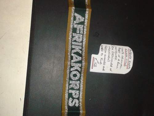 Afrika Korps Cuff Title.......sorry