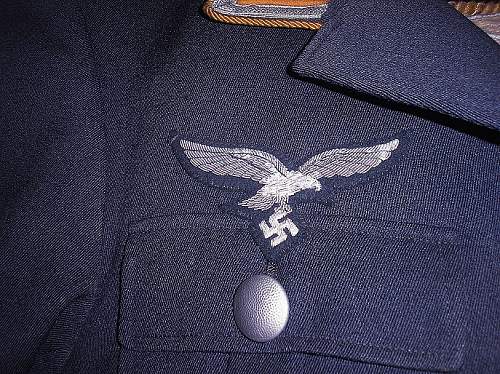 Luftwaffe tuchrock glider badge 1938.