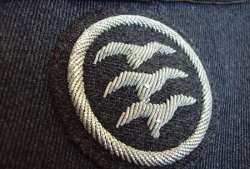 Luftwaffe tuchrock glider badge 1938.