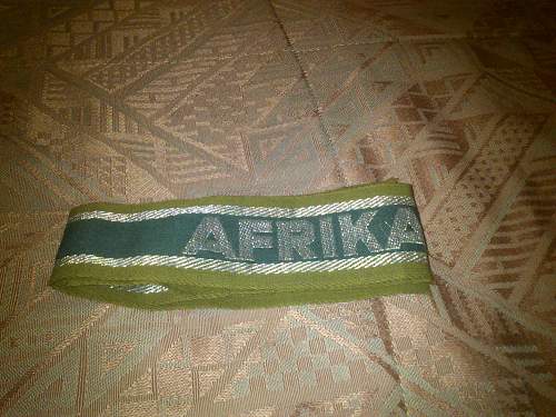 The Afrikakorps cuff title