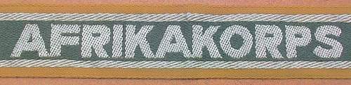 The Afrikakorps cuff title