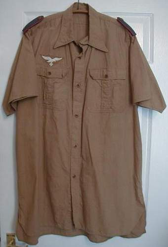 Luftwaffe short sleeve tropical shirt