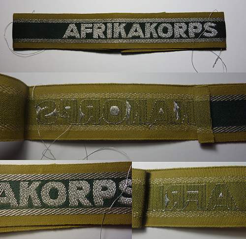 The Afrikakorps cuff title