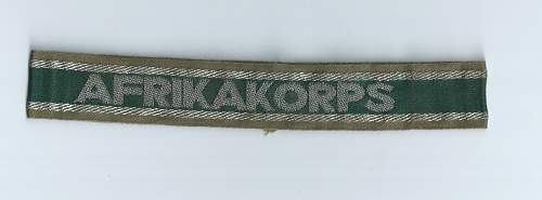 The Afrikakorps cuff title