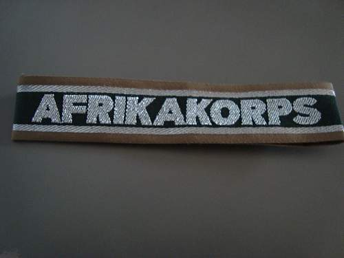 Afrika Korps cuff title , good filler?.
