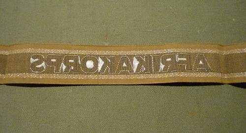 The Afrikakorps cuff title