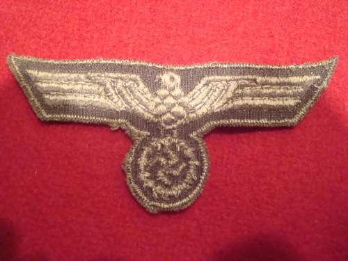 Embroidered M44/45 breast eagle.......original?