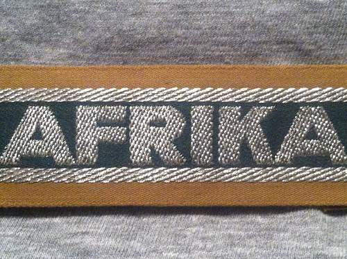 The Afrikakorps cuff title