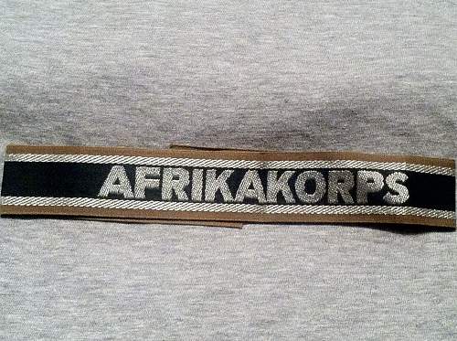 The Afrikakorps cuff title