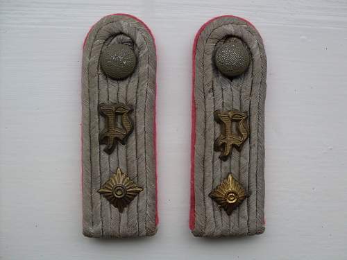 PANZERJAGER Oberleutanant shoulder boards.