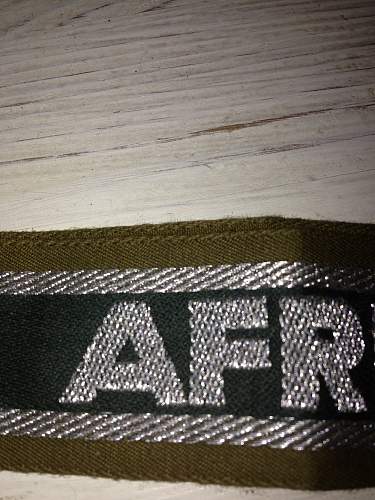 The Afrikakorps cuff title