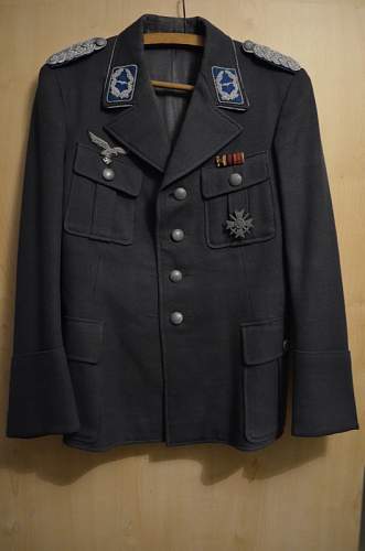 Luftwaffe Officer Uniform of a Major im &quot;Truppensonderdienst&quot; with pants and boots and officer visor cap