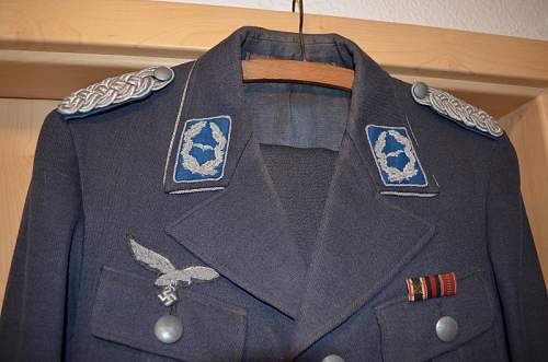 Luftwaffe Officer Uniform of a Major im &quot;Truppensonderdienst&quot; with pants and boots and officer visor cap