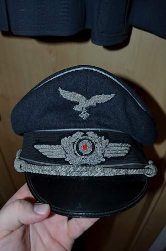 Luftwaffe Officer Uniform of a Major im &quot;Truppensonderdienst&quot; with pants and boots and officer visor cap