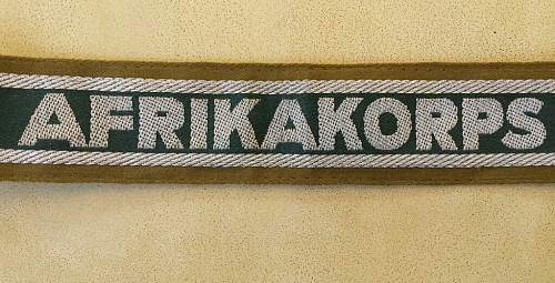 The Afrikakorps cuff title