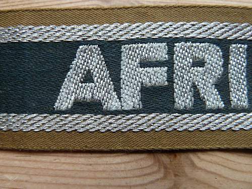 The Afrikakorps cuff title