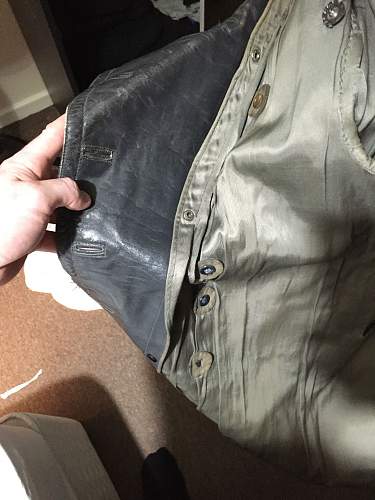 Long Leather Officers Coat restoration