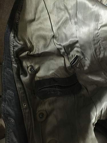 Long Leather Officers Coat restoration