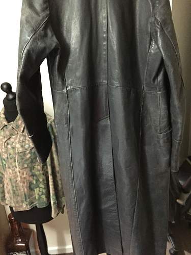 Long Leather Officers Coat restoration