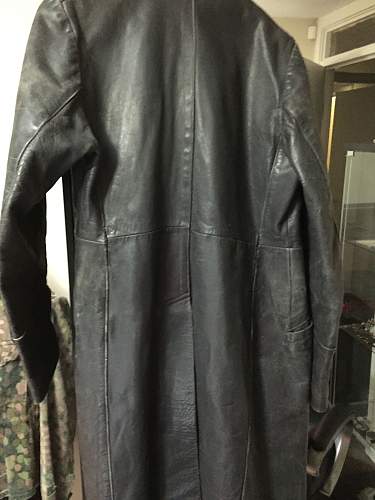 Long Leather Officers Coat restoration