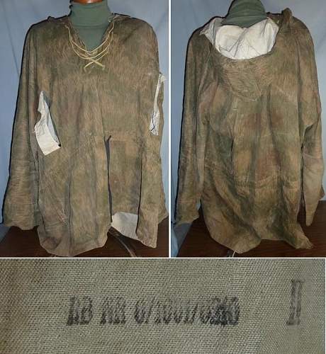 Wehrmacht Uniform Splinter Camo Reversible Sniper Smock  originial ?