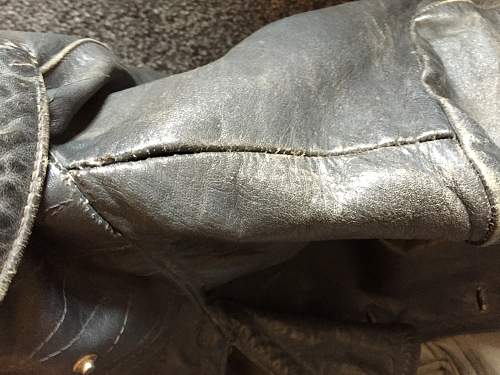 Long Leather Officers Coat restoration