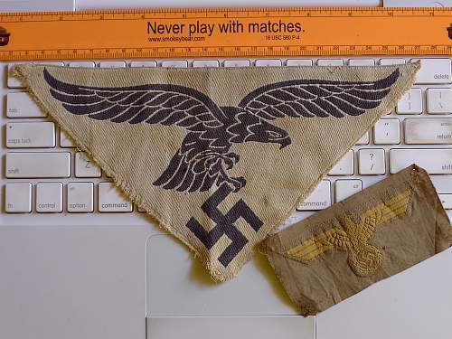 Salty Luftwaffe Eagle, unused Heer Breast Eagle?