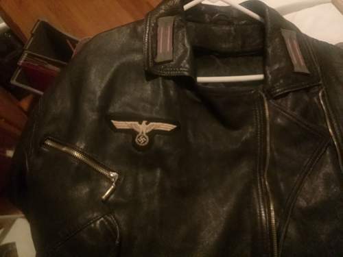 Leather officer panzer jacket