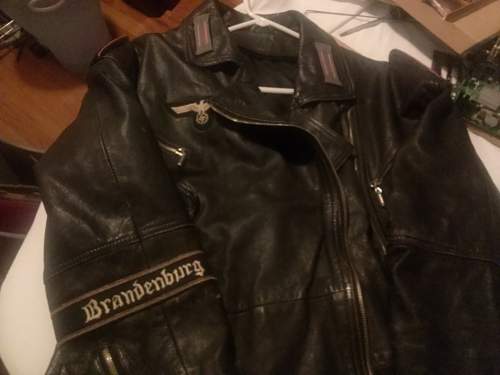 Leather officer panzer jacket